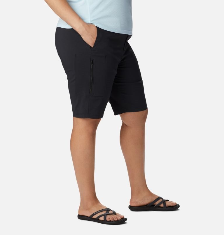 Women's Columbia On The Go Long Shorts Black | Plus Size CA-HC31L
